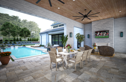 Poolside Entertainment Area