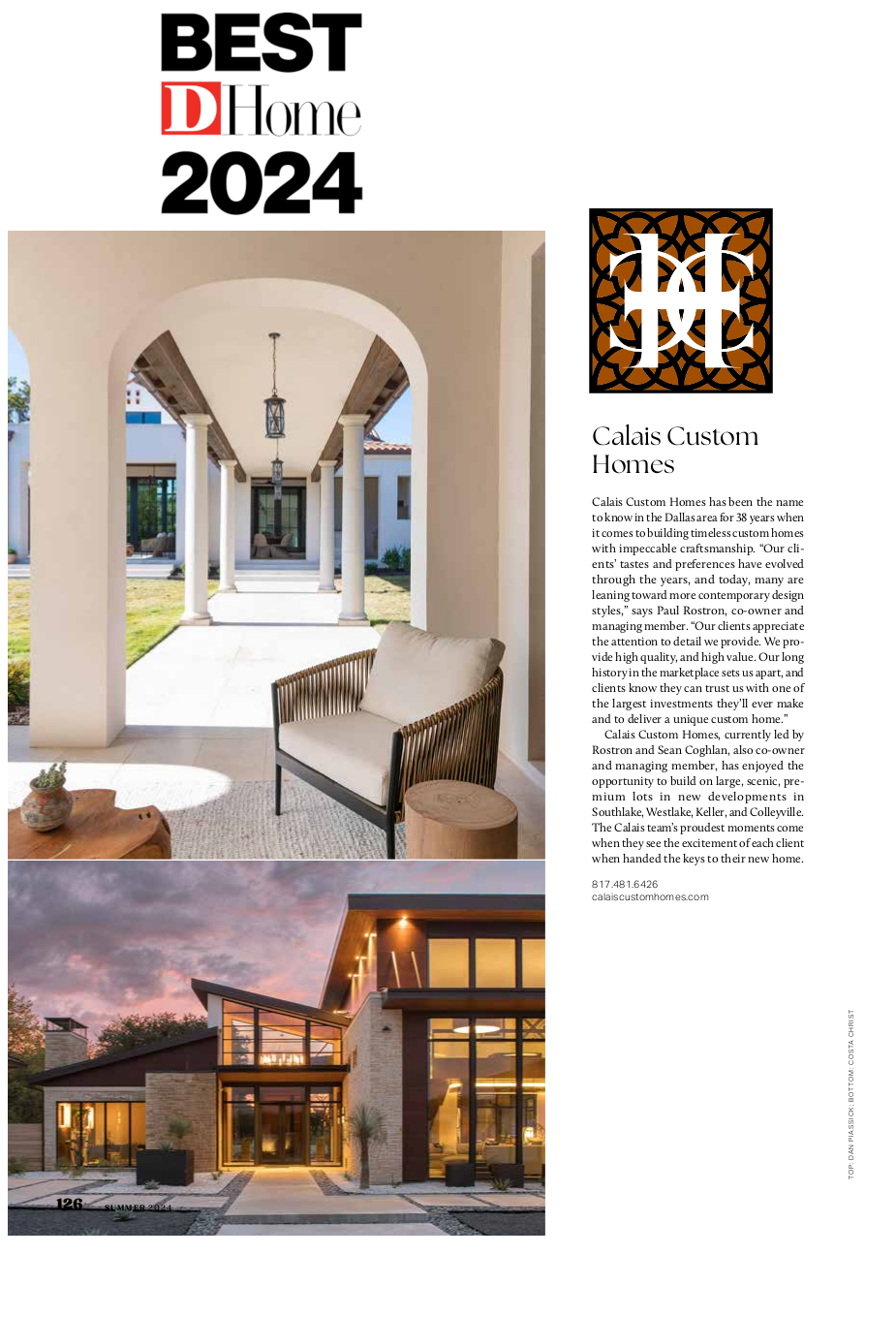 2024 DHome Best Builder Award Article